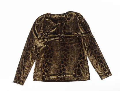 Womens UK Size 14 Taifun Gold Basic Blouse