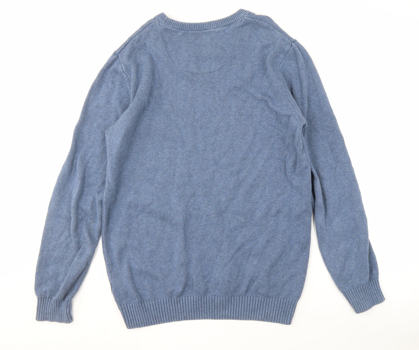 Maine New England Men’s Blue Cotton Medium Pullover Jumper