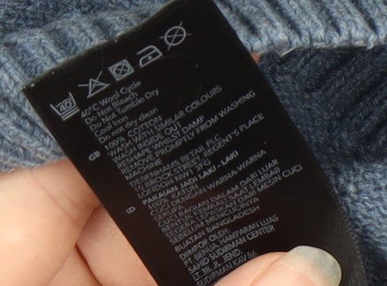 Maine New England Men’s Blue Cotton Medium Pullover Jumper