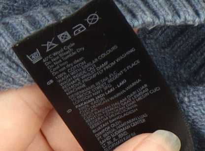 Maine New England Men’s Blue Cotton Medium Pullover Jumper