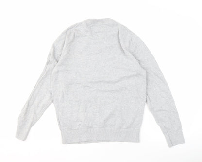Tommy Hilfiger Men’s Grey Cotton Pullover Jumper M