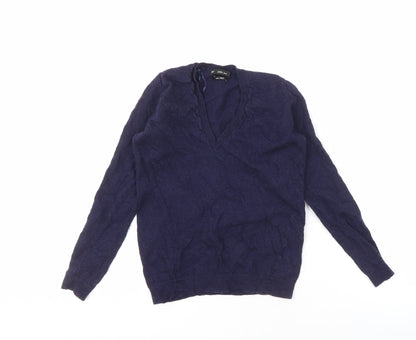 Womens UK Size 10 Zara Blue Pullover Jumper