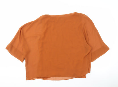 Womens UK Size M Wallis Brown Basic Blouse