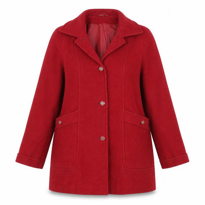 Womens UK Size 16 EWM Red Overcoat