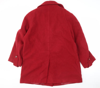 Womens UK Size 16 EWM Red Overcoat
