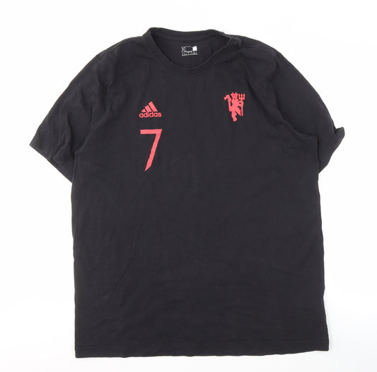 Adidas Men's XL Black Ronaldo T-Shirt Sports Style