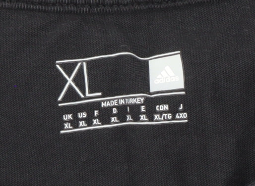 Adidas Men's XL Black Ronaldo T-Shirt Sports Style