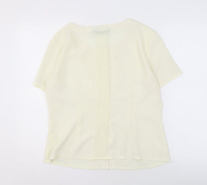 Debenhams Women's Ivory Blouse Size 16, Round Neck