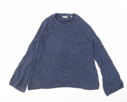 Womens UK Size 8 Fat Face Blue Pullover Jumper