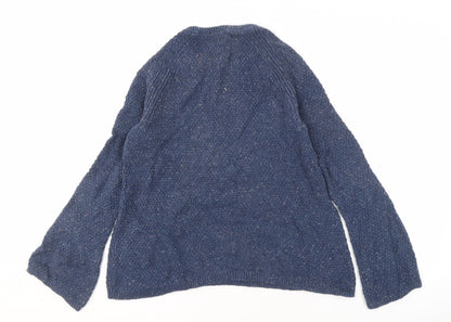 Womens UK Size 8 Fat Face Blue Pullover Jumper