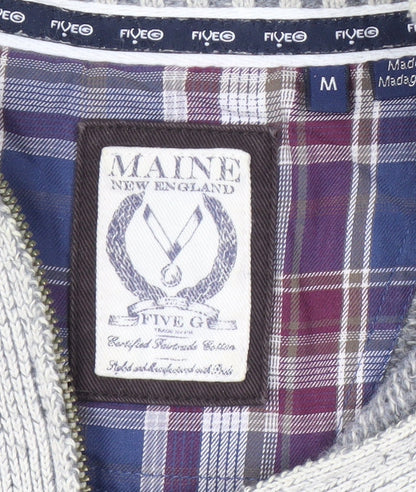 Maine New England Men's Grey Full Zip Jumper M