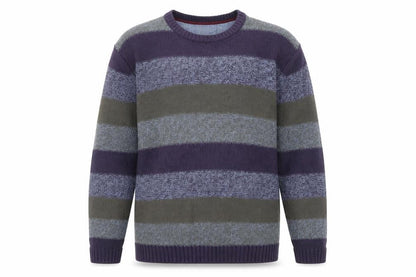 One Valley Men's XL Multicoloured Striped Pullover Jumper
