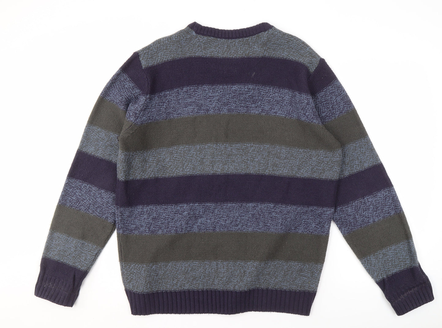 One Valley Men's XL Multicoloured Striped Pullover Jumper