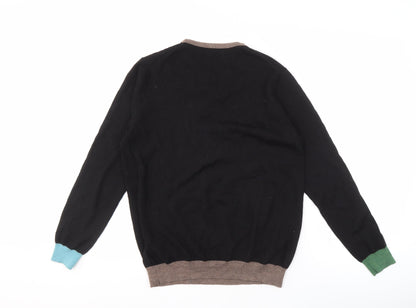 Guide London Men's Black Crew Neck Pullover Jumper, Size M