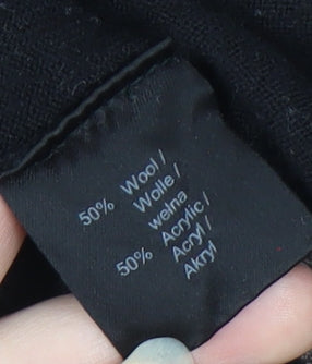 Guide London Men's Black Crew Neck Pullover Jumper, Size M