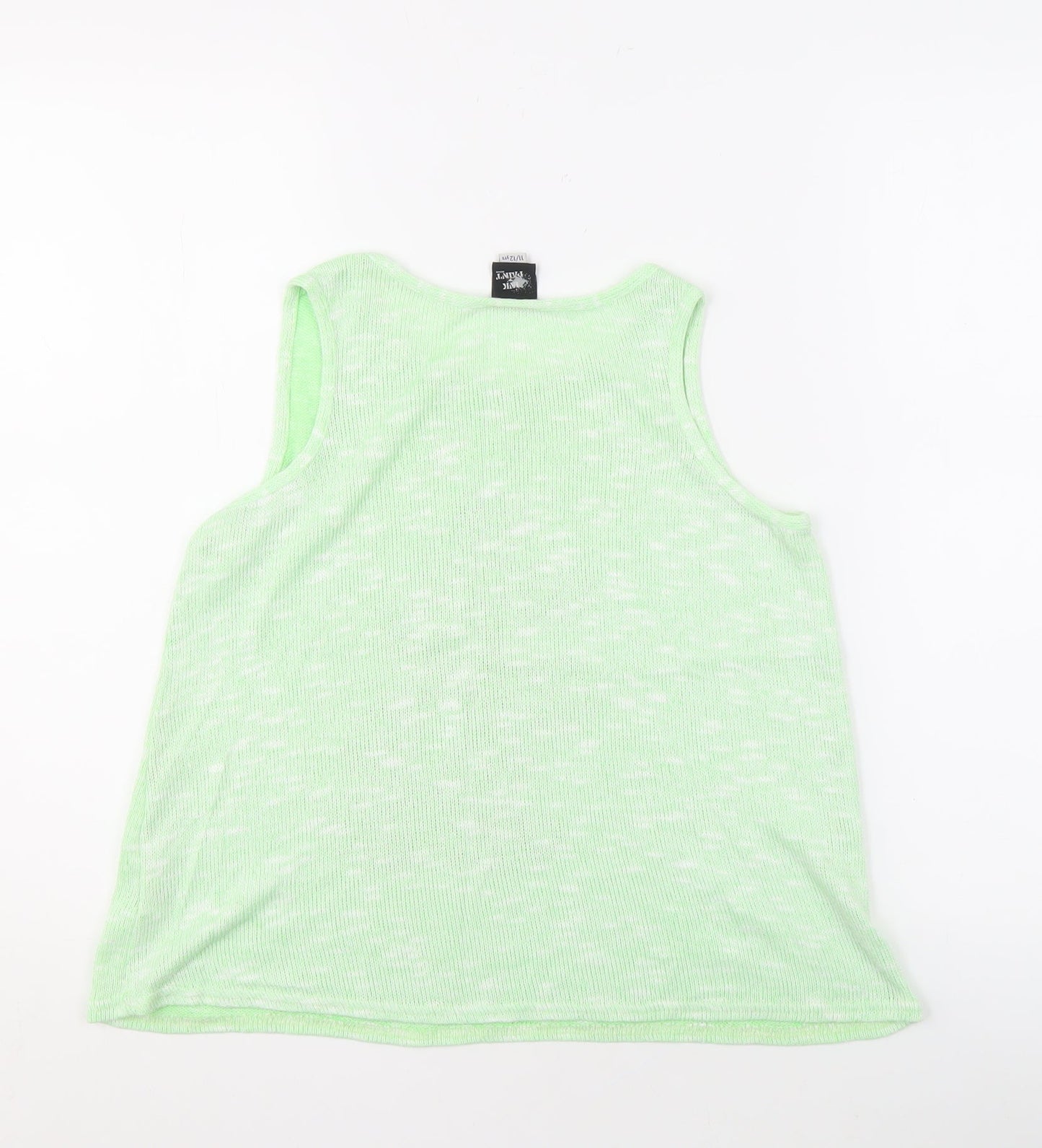 Disney Girls Green Tank Top - 11-12 Years, Cartoon Graphic