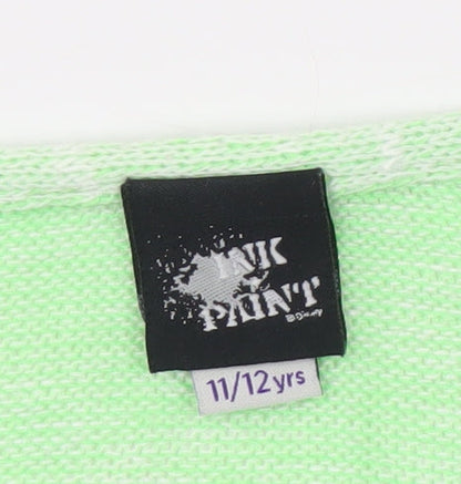 Disney Girls Green Tank Top - 11-12 Years, Cartoon Graphic