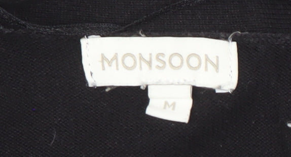 Womens UK Size M Monsoon Black Cardigan Jumper