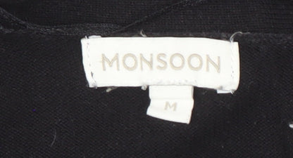 Womens UK Size M Monsoon Black Cardigan Jumper