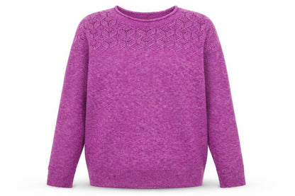 Womens UK Size L ISLE Purple Pullover Jumper