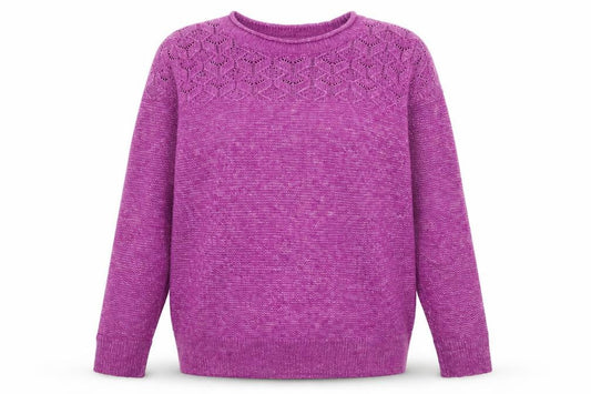 Womens UK Size L ISLE Purple Pullover Jumper