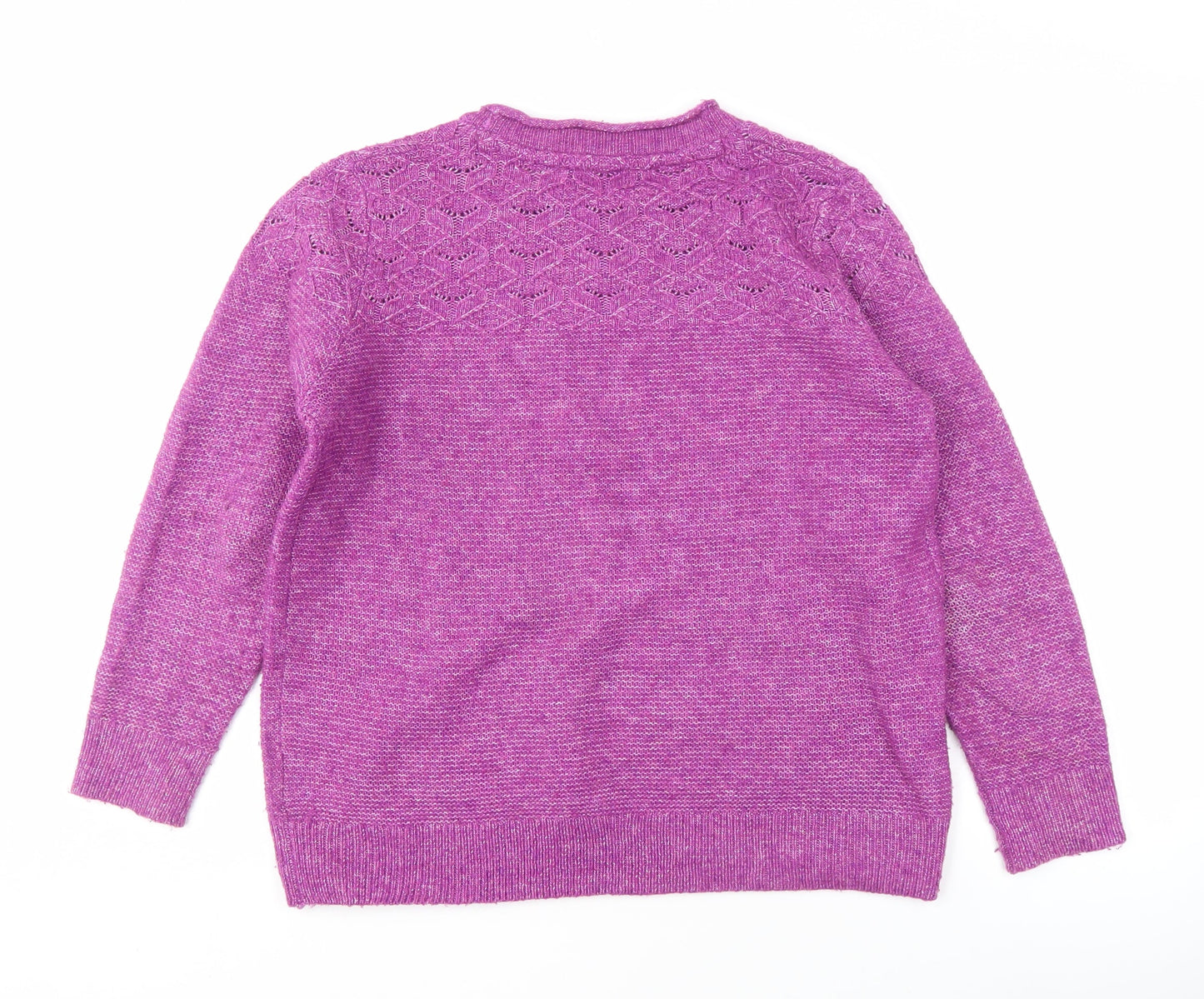 Womens UK Size L ISLE Purple Pullover Jumper