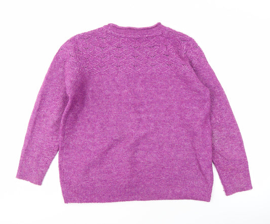 Womens UK Size L ISLE Purple Pullover Jumper