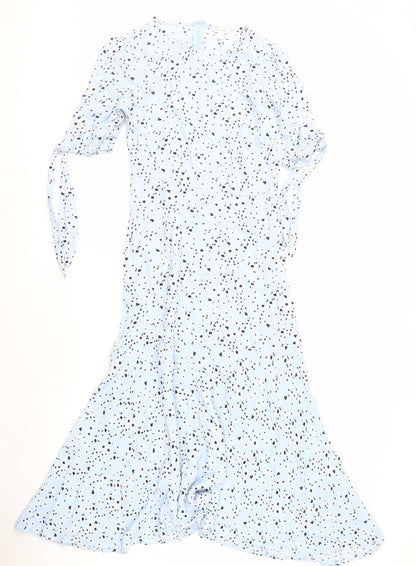 Monsoon Women's Blue Animal Print Dress Size S