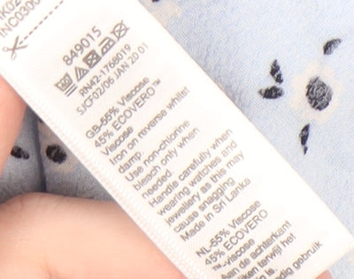 Monsoon Women's Blue Animal Print Dress Size S