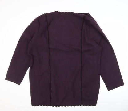 Womens UK Size 16 Ann Harvey Purple Basic Jacket