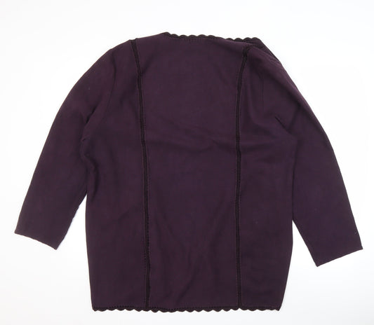 Ann Harvey Women's Purple Jacket Size 16 Long Sleeve