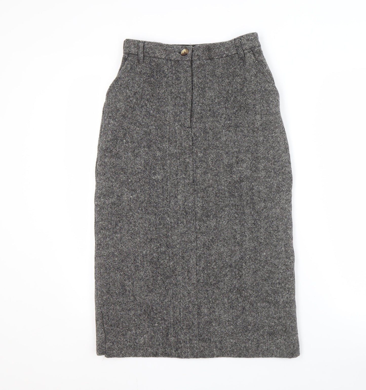 Orvis Women's Grey Wool Tweed Pencil Skirt Size 8