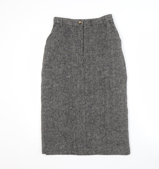 Orvis Women's Grey Wool Tweed Pencil Skirt Size 8