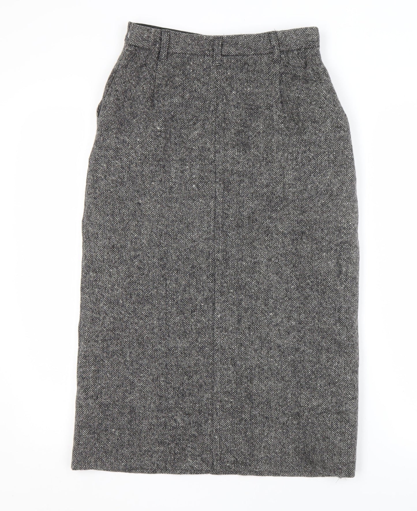 Orvis Women's Grey Wool Tweed Pencil Skirt Size 8