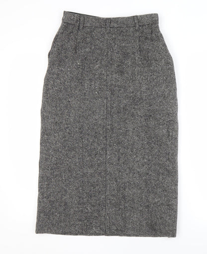 Orvis Women's Grey Wool Tweed Pencil Skirt Size 8