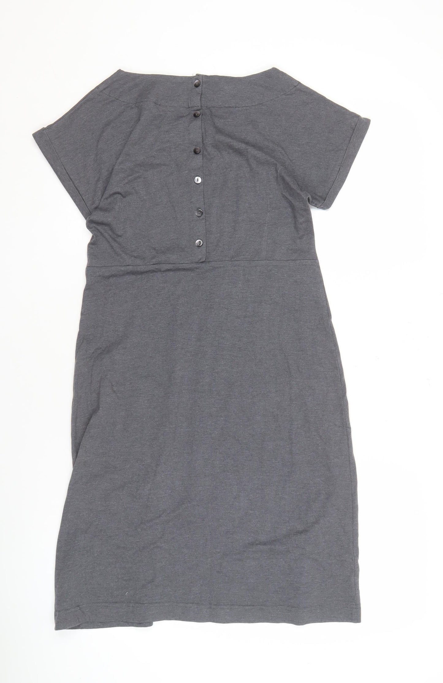 Weird Fish Women's Grey Polka Dot Short Sleeve Dress