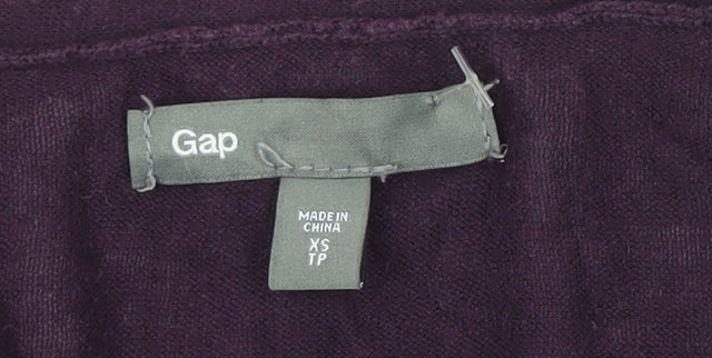 Gap Women's XS Purple Cardigan with Button Accent