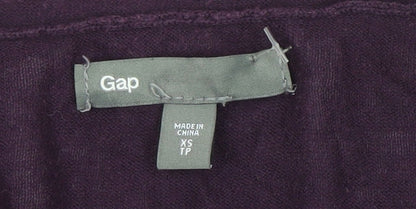 Gap Women's XS Purple Cardigan with Button Accent