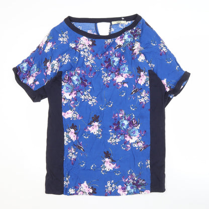 Womens UK Size L Oasis Blue Basic Blouse
