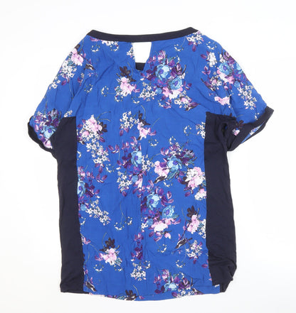 Womens UK Size L Oasis Blue Basic Blouse