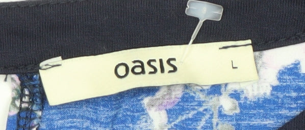 Womens UK Size L Oasis Blue Basic Blouse