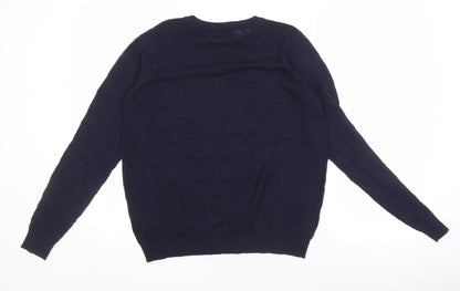 Womens UK Size S Sandwich Blue Pullover Jumper