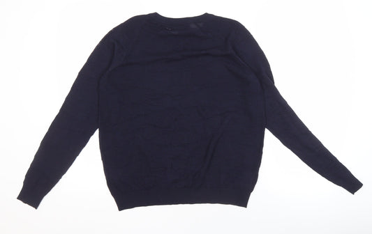 Womens UK Size S Sandwich Blue Pullover Jumper
