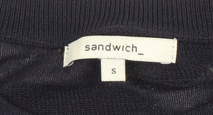 Womens UK Size S Sandwich Blue Pullover Jumper