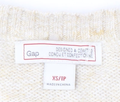 Gap Women's Ivory XS Cotton Pullover Jumper