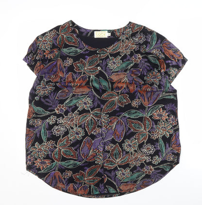 Womens UK Size One Size Look Multicoloured Basic Blouse
