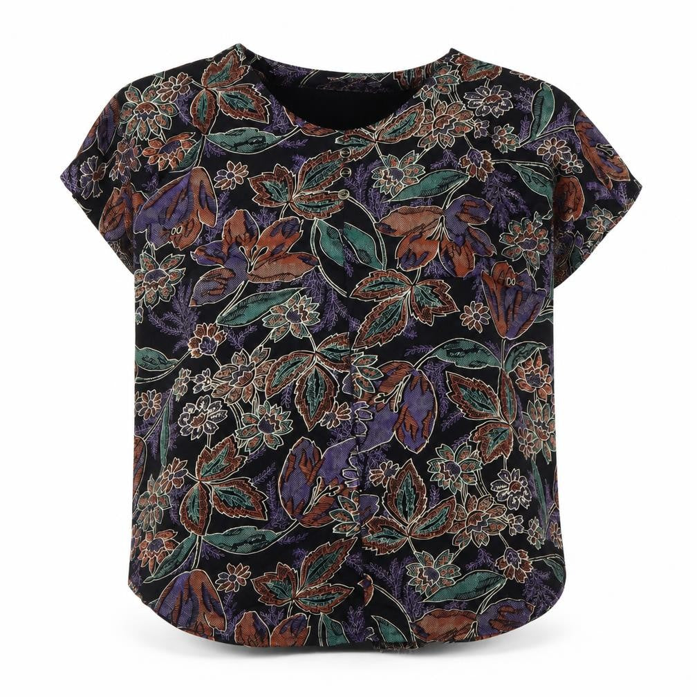 Womens UK Size One Size Look Multicoloured Basic Blouse