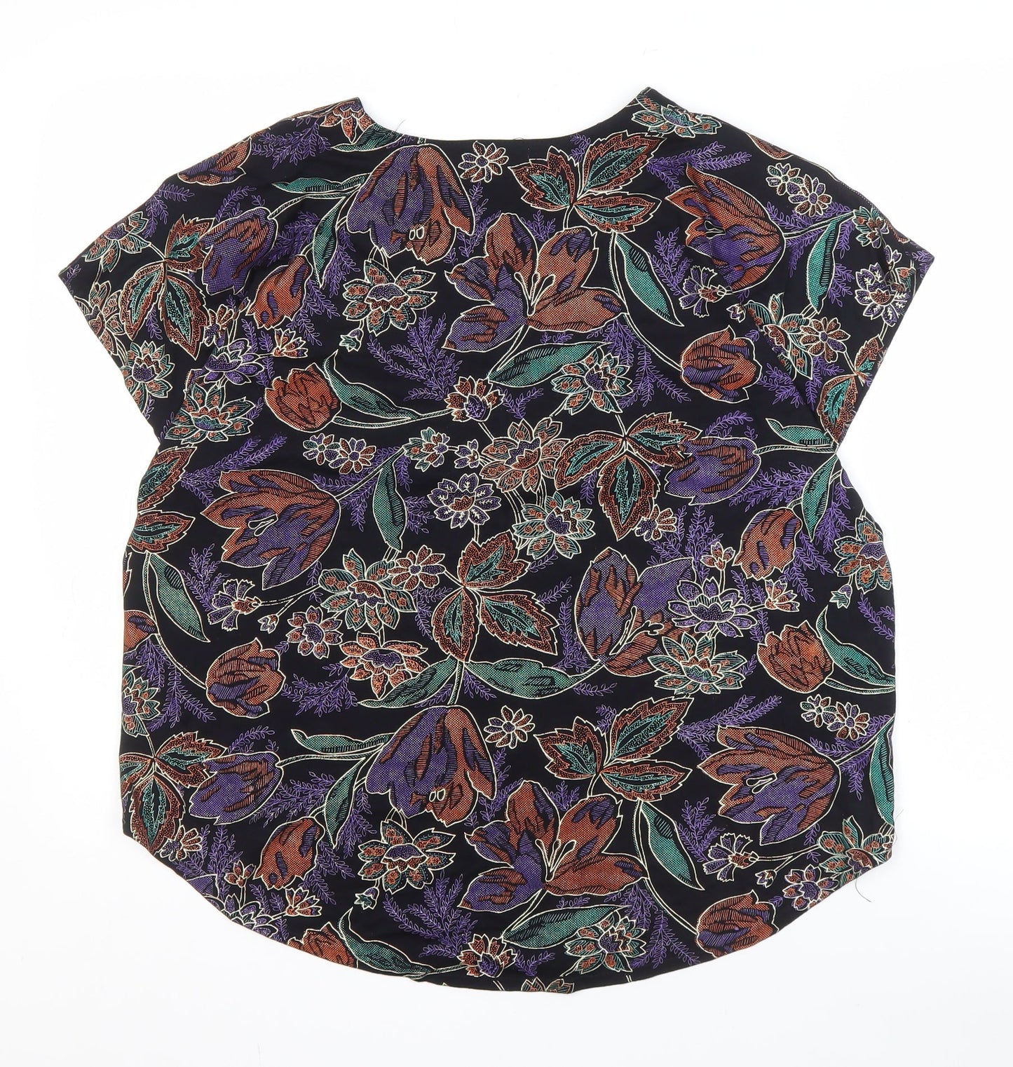 Womens UK Size One Size Look Multicoloured Basic Blouse