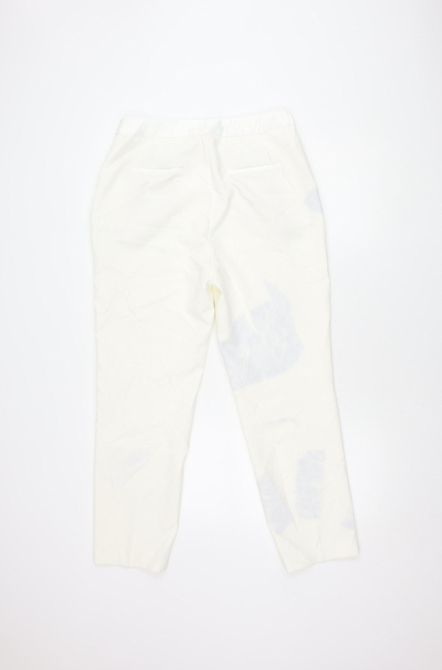 Womens UK Size L Zara   White Trousers