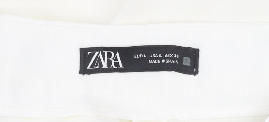 Womens UK Size L Zara   White Trousers